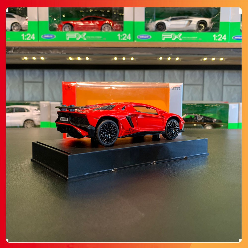 Xe mô hình Lamborghini Aventador LP750-4 SV tỉ lệ 1:32 MINIAUTO màu đỏ