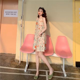 Đầm suông hoa sát nách  hàng cao cấp ( hàng đặt)