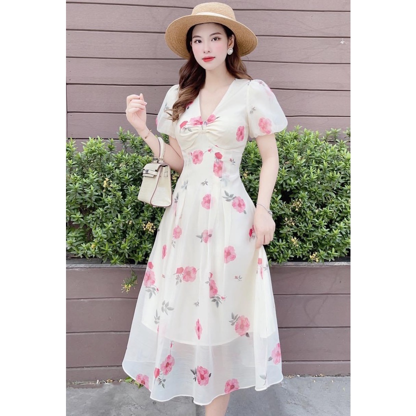 ĐẦM XÒE VOAN HOA CAO CẤP XỊN XÒ SANG CHẢNH CÓ SIZE XXL