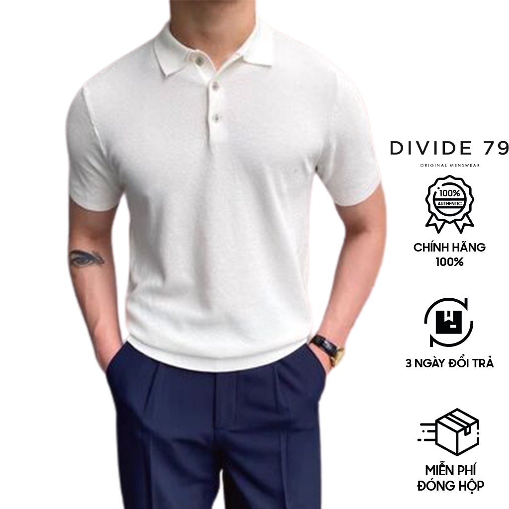 Áo Polo Nam Vải Dệt Kim Đan Vân Hạt Sọc Nhiều Màu , Thun Cổ Bẻ Co Giãn - Thoáng Khí Kiểu Hàn Divide 79 PLM633
