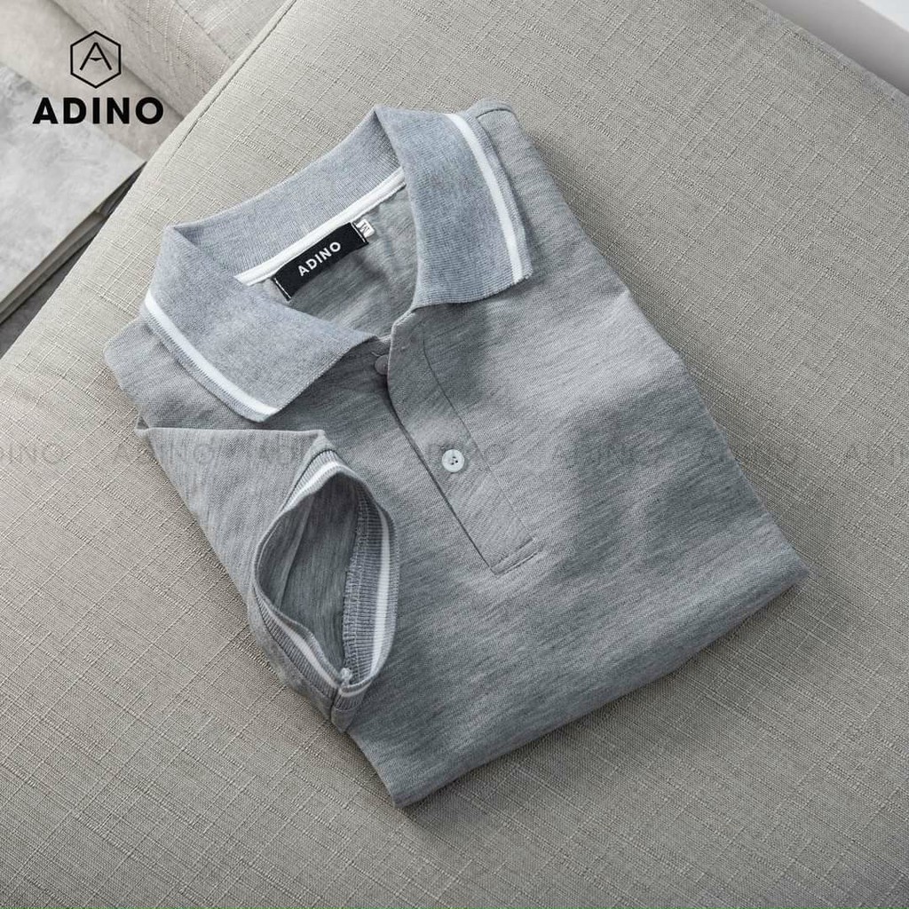 Áo Polo Nam Vải Cá Sấu Chất Cotton - Màu Xám