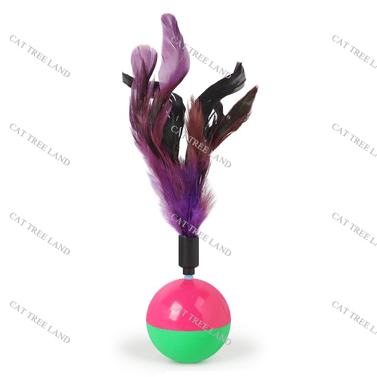 ĐỒ CHƠI CHÓ MÈO, BÓNG LẬT ĐẬT CÓ LÔNG VŨ