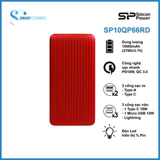 Sạc dự phòng Silicon Power QP66 10000mAh