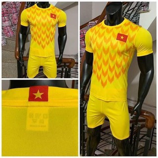 ao [ Thun thái ] Bộ quần áo bóng đá thủ môn Việt Nam 2019 màu vàng ( áo thủ môn đội tuyển VN mới nhất ) ,.,