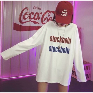 [ Rất Đáng Tiền ] ÁO THUN NỮ FORM RỘNG DÁNG THỤNG STOCKHOLN DÀI TAY