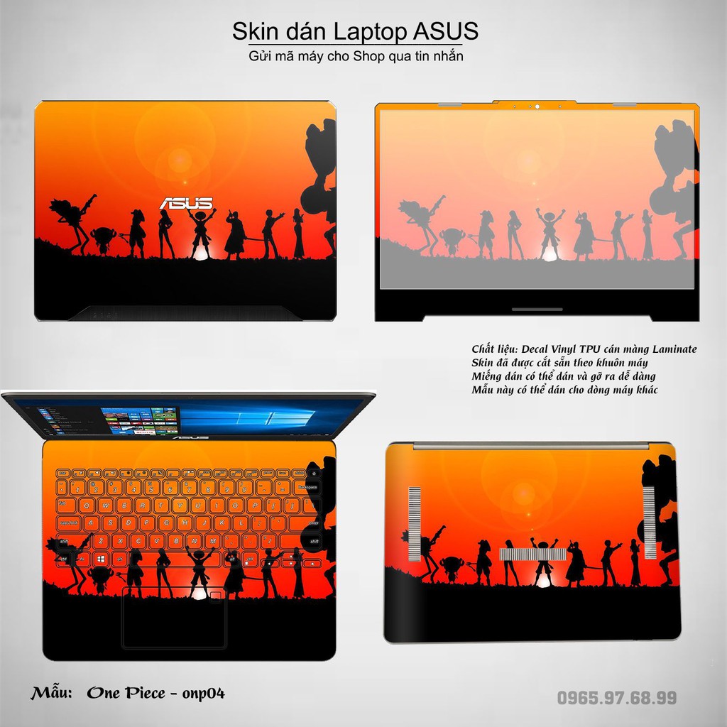 Skin dán Laptop Asus in hình One Piece (inbox mã máy cho Shop)