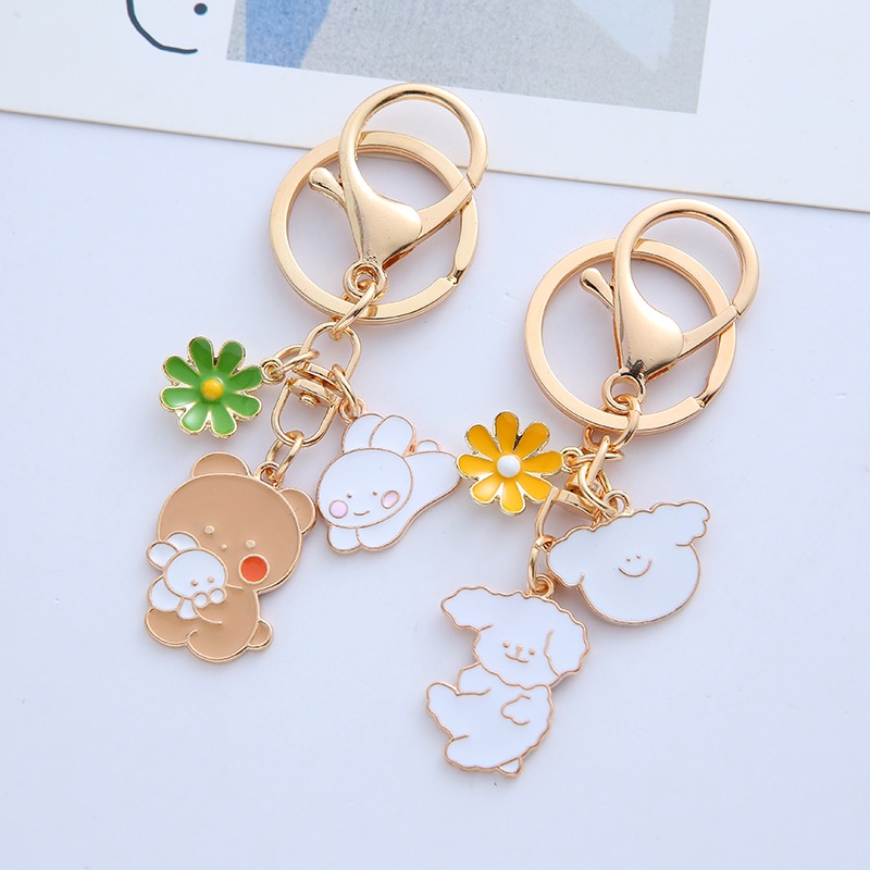 Móc Khóa Hình Động Vật Dễ Thương Bằng Hợp Kim