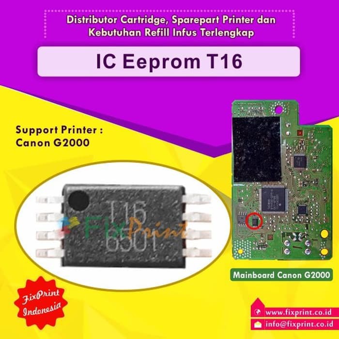 Eprom Ic Canon G2000 T16- Ic Eeprom Reset Canon G2000 New Model Fpjnew2107