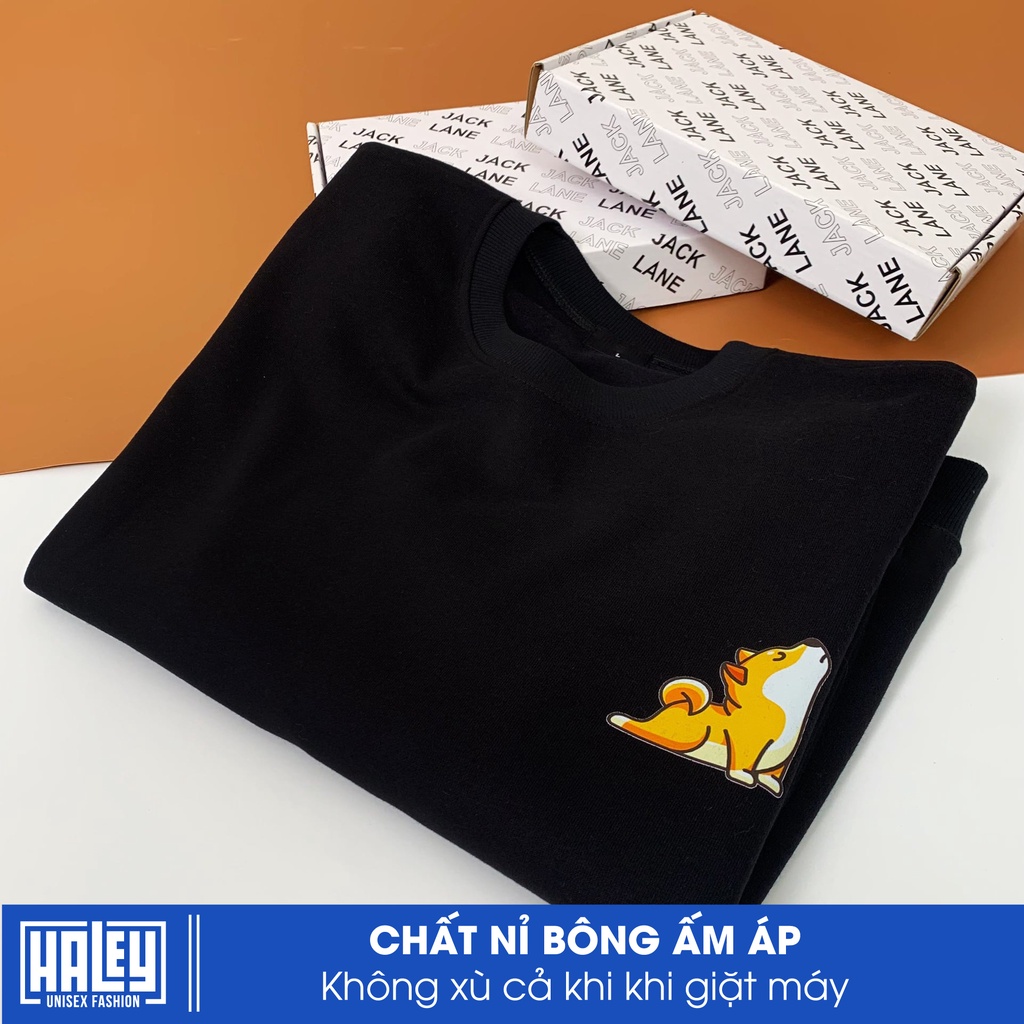 Áo Sweater Nam Nữ cún Corgy HALEY unisex Hàn Quốc cá tính mã HD356 Hoodie không mũ cao cấp | BigBuy360 - bigbuy360.vn