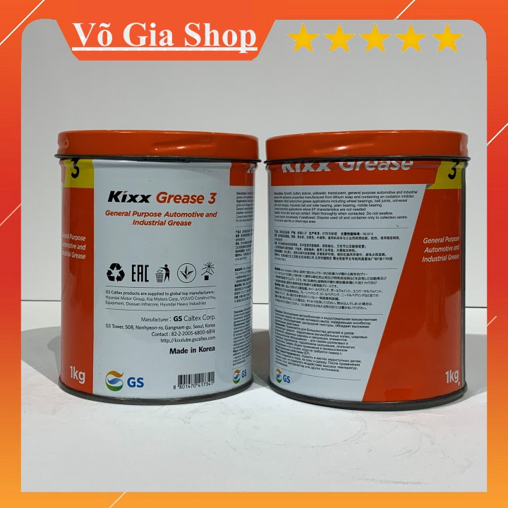 MỠ BÒ KIXX GREASE DOT  3 lon 1KG và 0.5KG