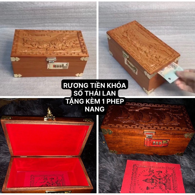 [HÀNG THÁI KÈM 1 NANG] RƯƠNG GỖ ĐỰNG TIEN KHOA1 SO61 THONG6 MINH THÁI LAN[FREESHIP][TẶNG KÈM 1 LA PHEP GIU TIEN][CÓ SẴN]