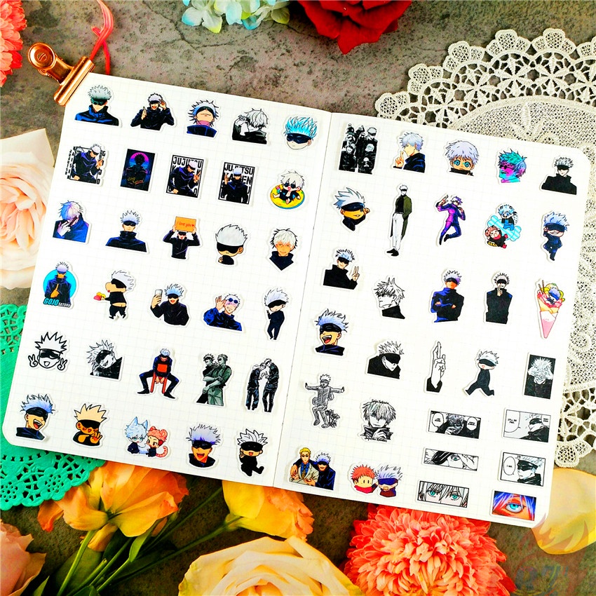 120Pcs/Set ★★★ Jujutsu Kaisen . Gojo Satoru S-1 Mini Diary Manual Stickers ★★★ DIY Fashion Scrapbooks Album Decor Decals Stickers