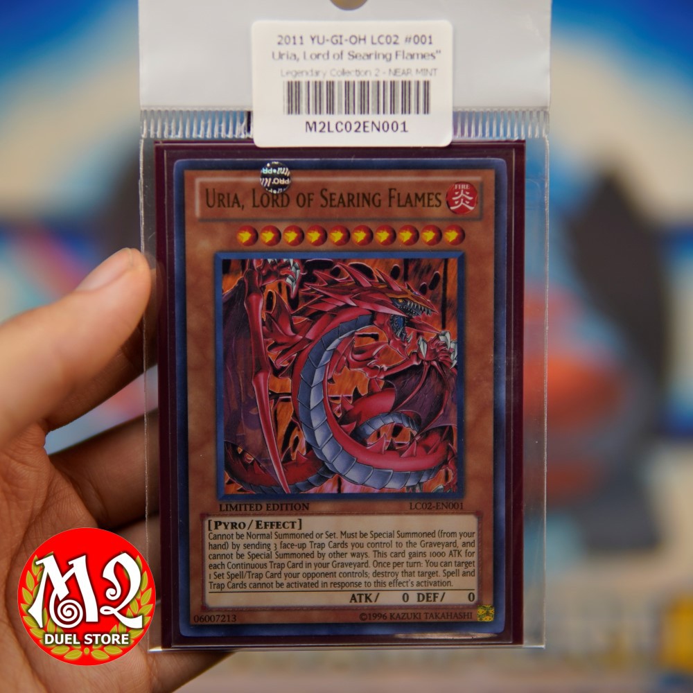 Thẻ bài Yugioh Chúa tể Thần của Lửa Uria Lord of Searing Flames - Ultra Rare - Bảo quản M2SCCQ-Lite