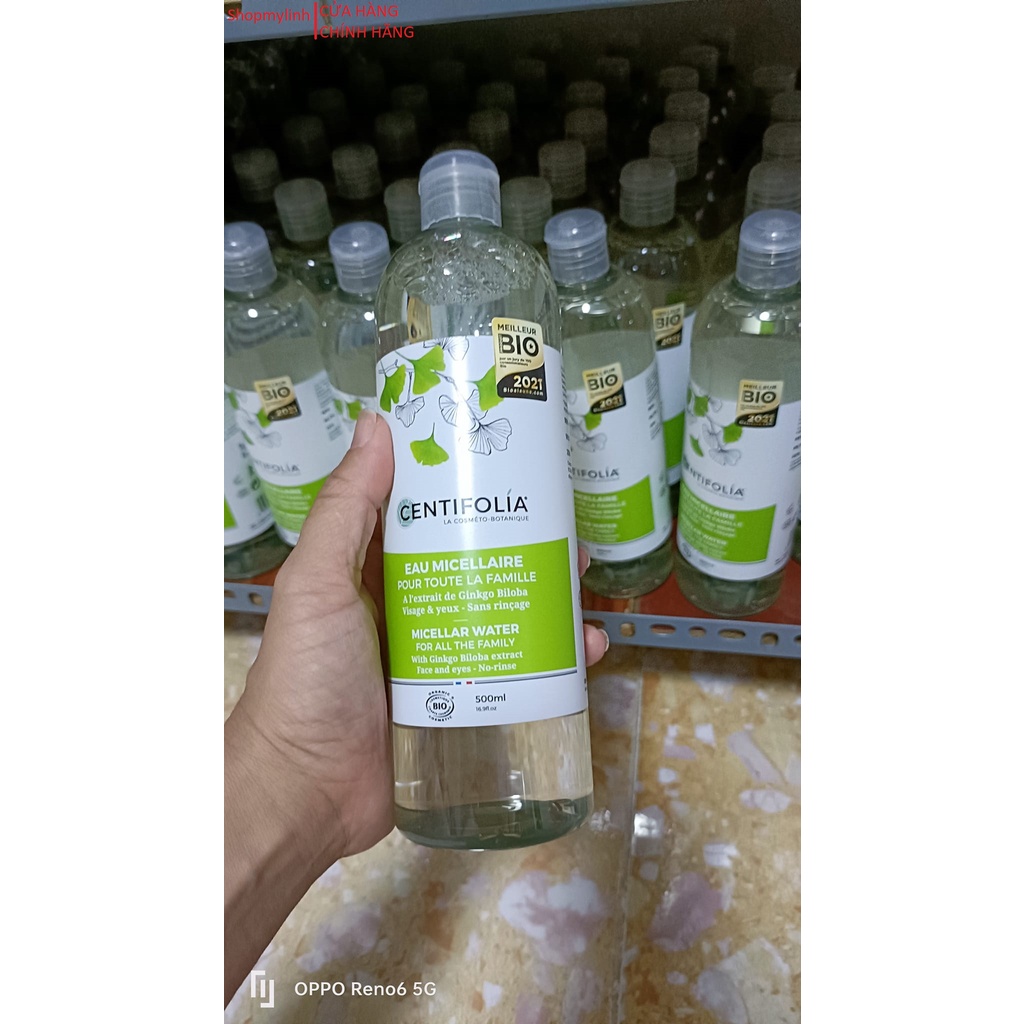 Nước Tẩy Trang Rau Má Centifolia Eau Micellaire 500ml