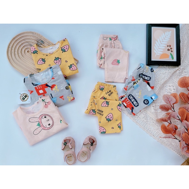 sỉ Lố 49b giá 49k. Bộ cotton cho bé trai và bé gái