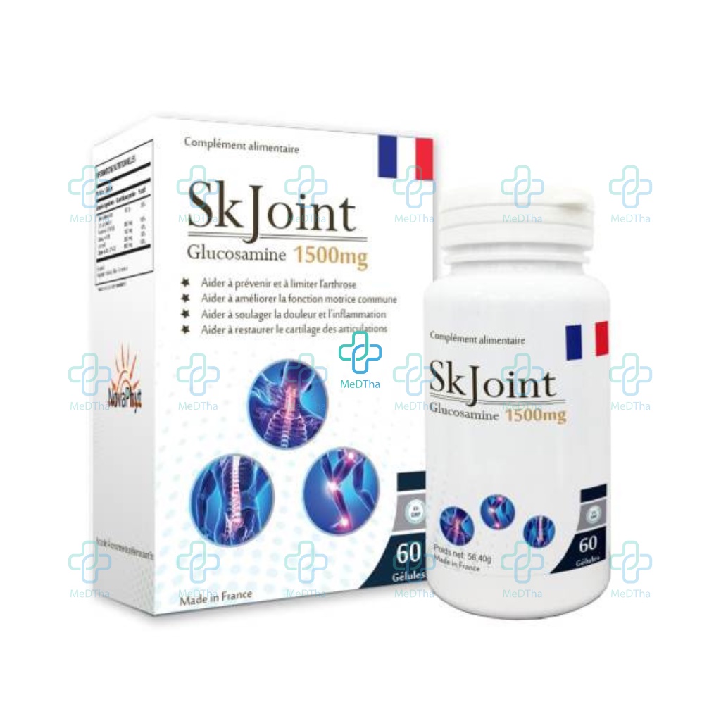 SK Joint - Viên Uống Bổ Xương Khớp, Glucosamine, Giảm Đau, Bôi Trơn Dịch Khớp (Lọ 60 Viên) [Chính Hãng]