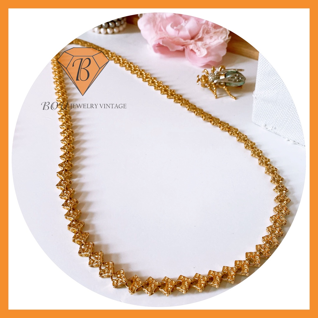VÒNG CỔ VÀNG SECONDHAND TRANG SỨC SI NHẬT BẢN BOU JEWELRY VINTAGE MÃ VC288