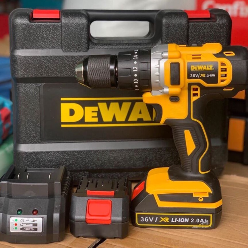 MÁY KHOAN PIN DEWALT 36V CHÍNH HÃNG - 2 PIN - KHOAN PIN CHẤT LƯỢNG CAO. Bảo Hành 12T