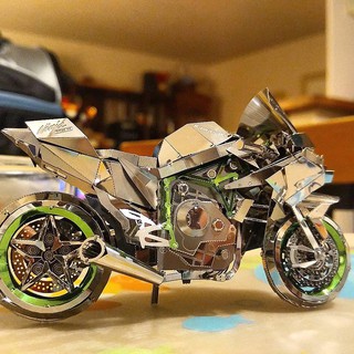 Mô hình 3D kim loại lắp ráp siêu môtô H2, Mô hình lắp ráp 3D thép không gỉ cao cấp - Chưa Lắp