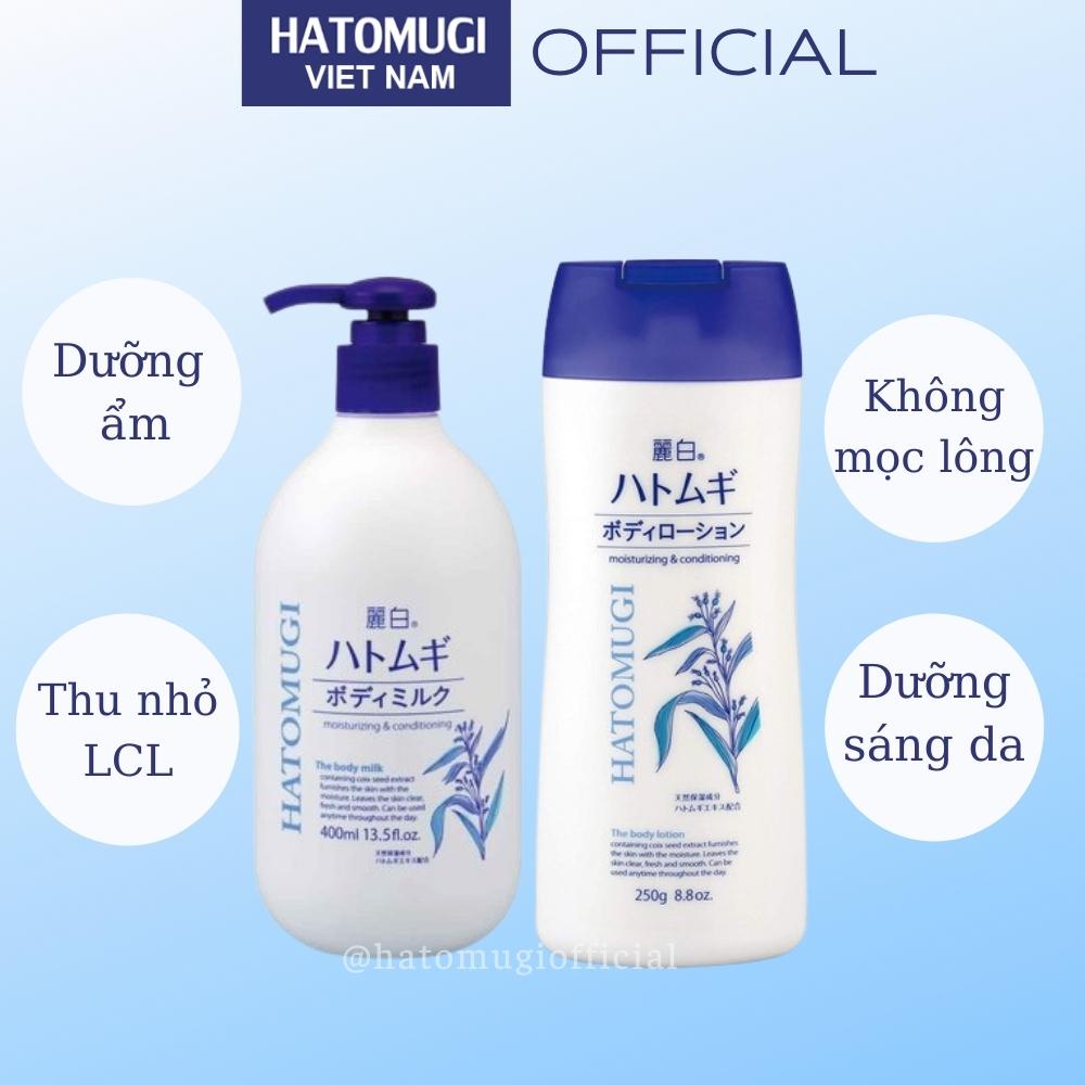 Sữa dưỡng thể trắng da toàn thân ban đêm HATOMUGI Lotion chính hãng nhập khẩu nội địa Nhật bản