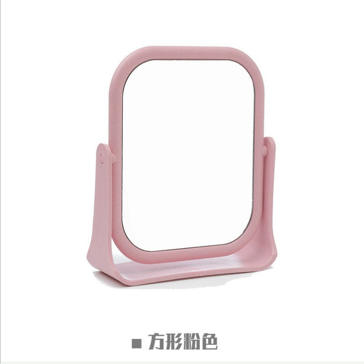 PVN24946 Gương để bàn trang điểm lúa mạch 2 mặt gương xoay phong cách Hàn Quốc dễ thương T8