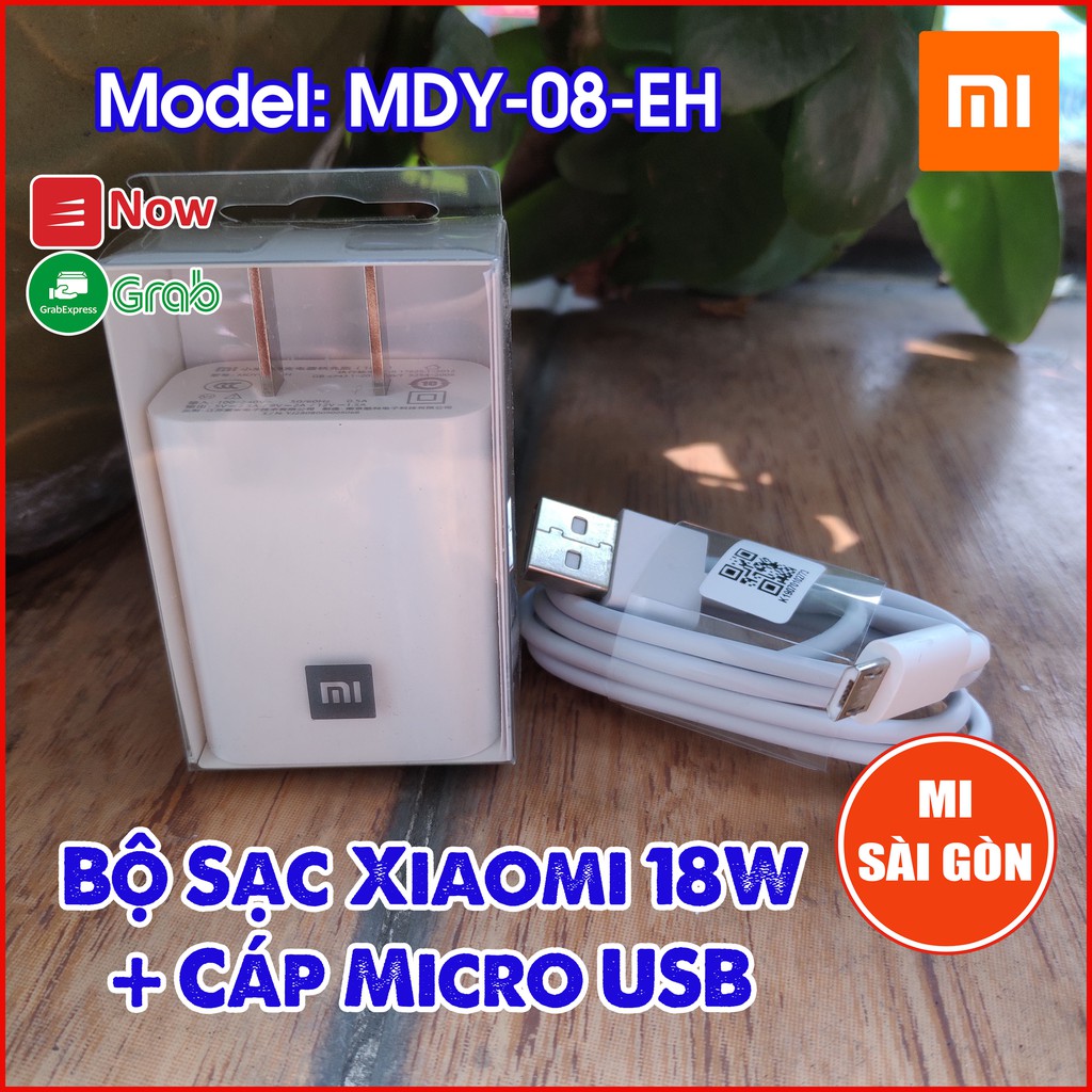 Củ Sạc Xiaomi 18W MDY-08-EH Nhanh 3.0 + mua thêm Cáp (TRẮNG)