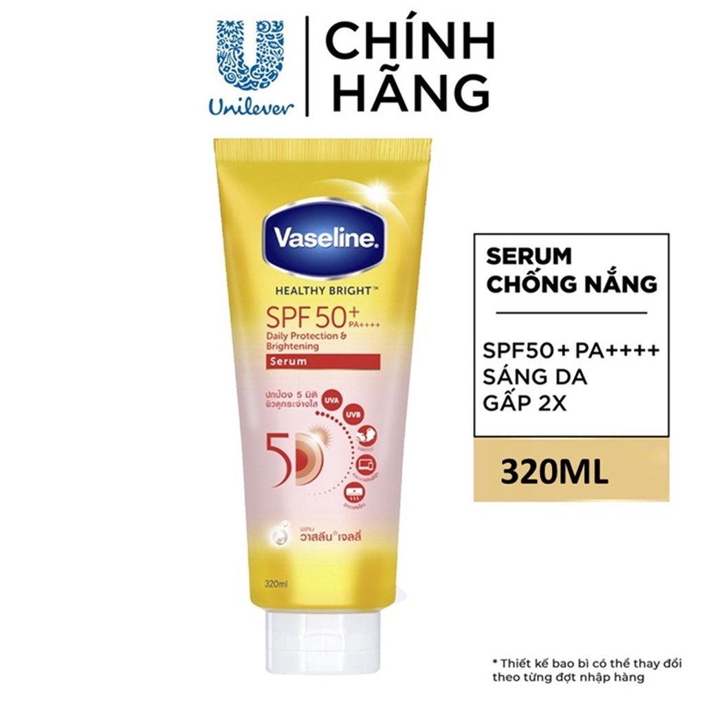 Serum Vaseline 50x Dưỡng Trắng Da - Sữa Dưỡng Thể Kem Chống Nắng Dưỡng Ẩm Vitamin C Giảm Thâm Collagen Ngừa Lão Hóa Dezy