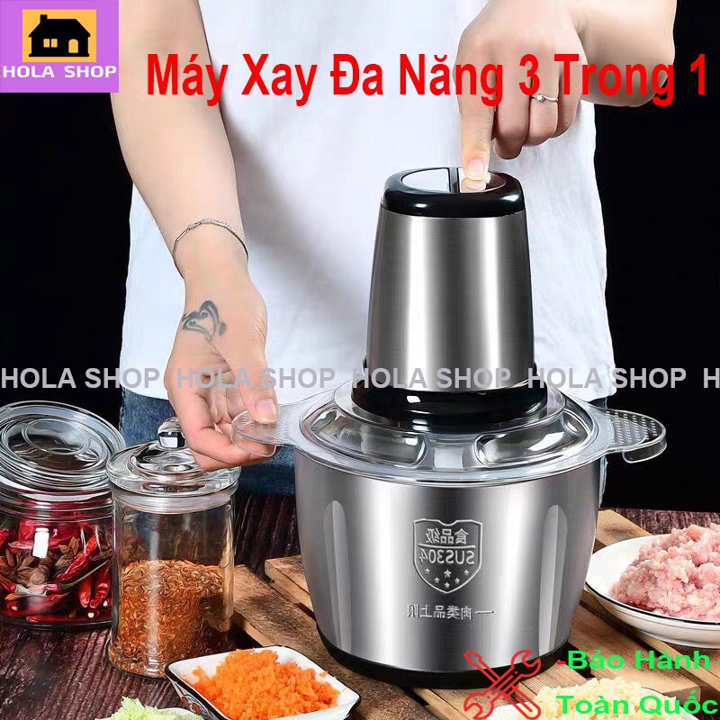 Máy Xay Thịt Đa Năng INOX ,4 Lưỡi Dao , Công Suất 250W,Xay Thịt ,Tỏi Ớt , Rau Củ Quả BẢO HÀNH 12 THÁNG ! (Đ26)