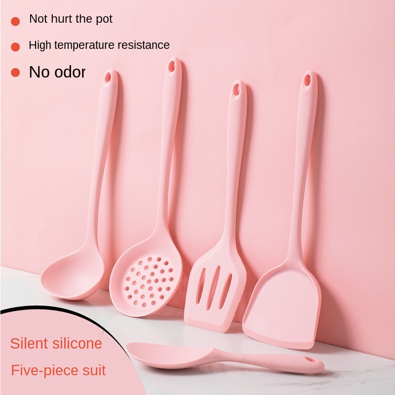 ▼❐∏Thìa silicone Dụng cụ nhà bếp Thìa nấu ăn Thìa chống dính Dụng cụ nấu ăn Silicone Thìa silicone Dụng cụ làm bếp