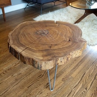 Bàn gỗ nhãn nguyên khối - bàn trà nguyên lát cắt - bàn trà mộc