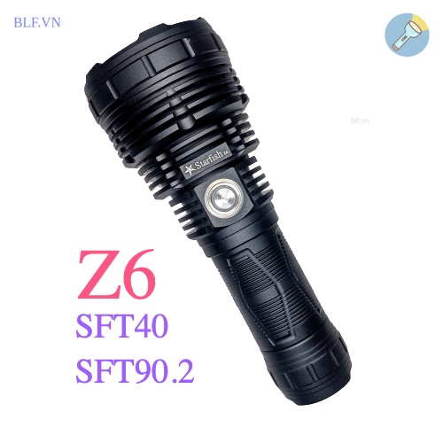 Đèn pin Starfish Z6 SFT40 - SBT90.2 độ sáng 2000-6000 lumen chiếu xa 1000 mét - sạc type C