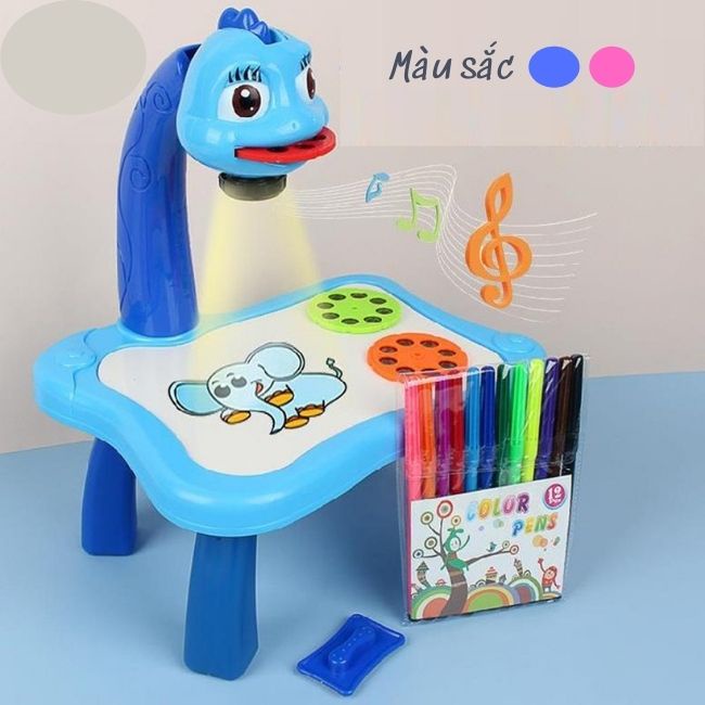 Bàn vẽ thông minh đồ chơi cho bé - Khuyến khích các bé học vẽ, Tư duy và phát triển não bộ (Tặng kèm bộ bút màu vẽ)