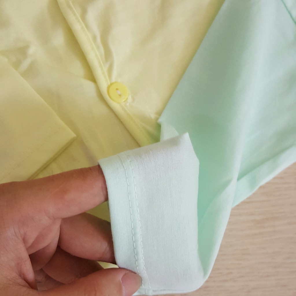 Áo sơ sinh dài tay cài lệch Sockid chất liệu cotton cho bé trai, bé gái từ 0 đến 9kg