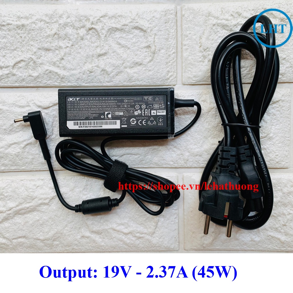 Sạc Laptop Acer Chromebook 11 13 14 15 CB3 CB5 C720 C740 19V - 2.37A / 3.42A chân Nhỏ 3.0x1.0mm