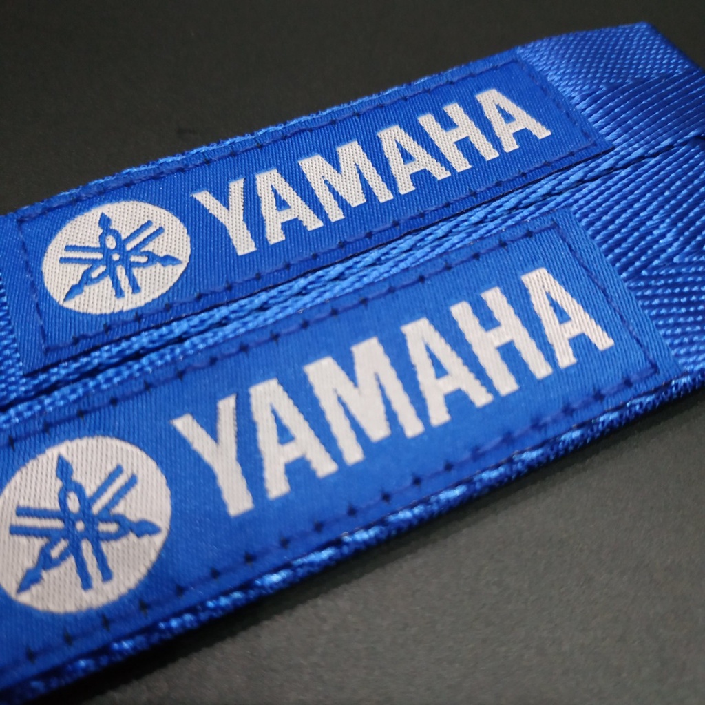 Móc chìa khóa vải thêu hình Yamaha 16x2.5 cm