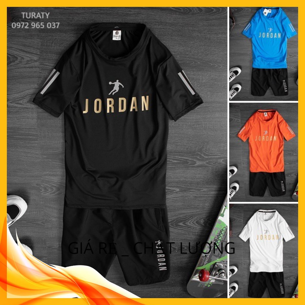 Bộ Quần Áo Thể Thao Nam Jordan, Hàng May Kỹ, Vải Mát, Chất Lượng Cao Senko.Shop08