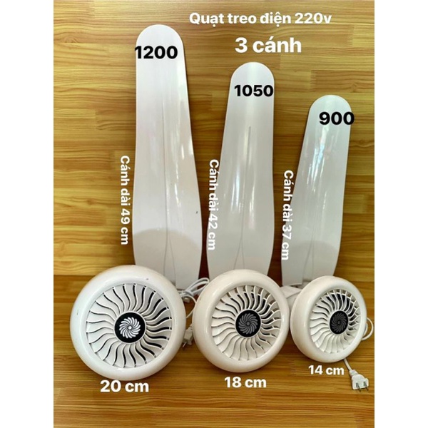 QUẠT TRẦN MINI 3 CÁNH NHỰA