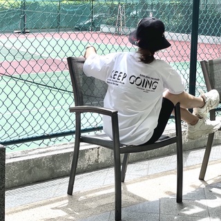 Áo thun unisex Keep Going chất cotton 4 chiều oversized.