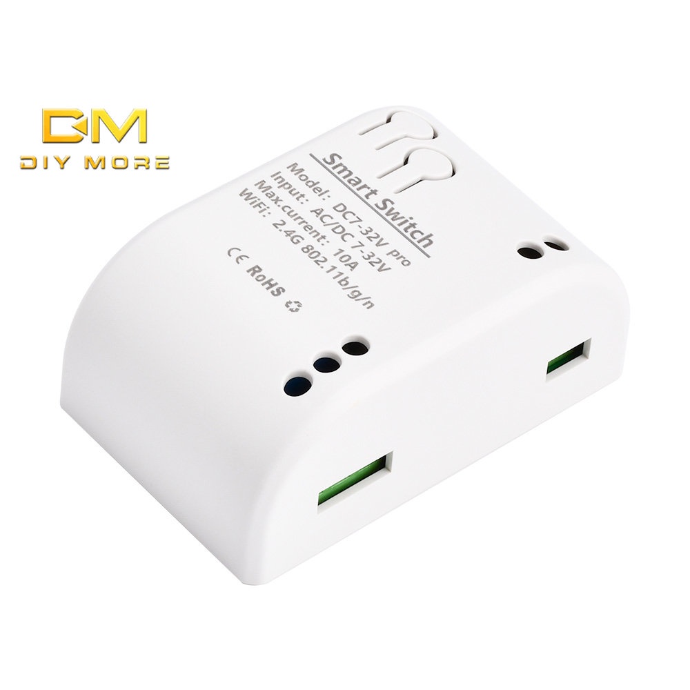 DIYMORE Mô-đun Công Tắc Khóa Tự Động DC 7-32V 2200W 10A 5VUSB Giao Diện 1 Kênh WiFi Kèm Vỏ