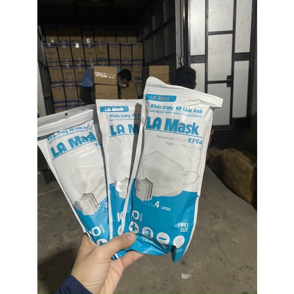 Khẩu trang KF94 4D LA Mask chống bụi mịn (THÙNG 300 CHIẾC)