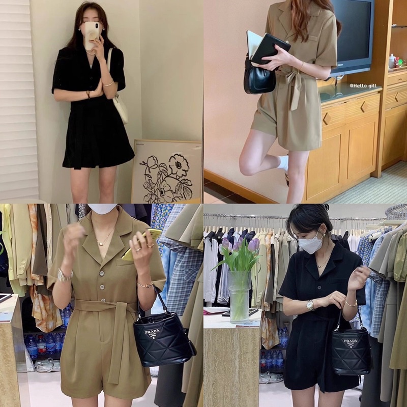 Jum Cổ Vest Kèm Đai 2 Màu Cá Tính Có Ảnh Thật