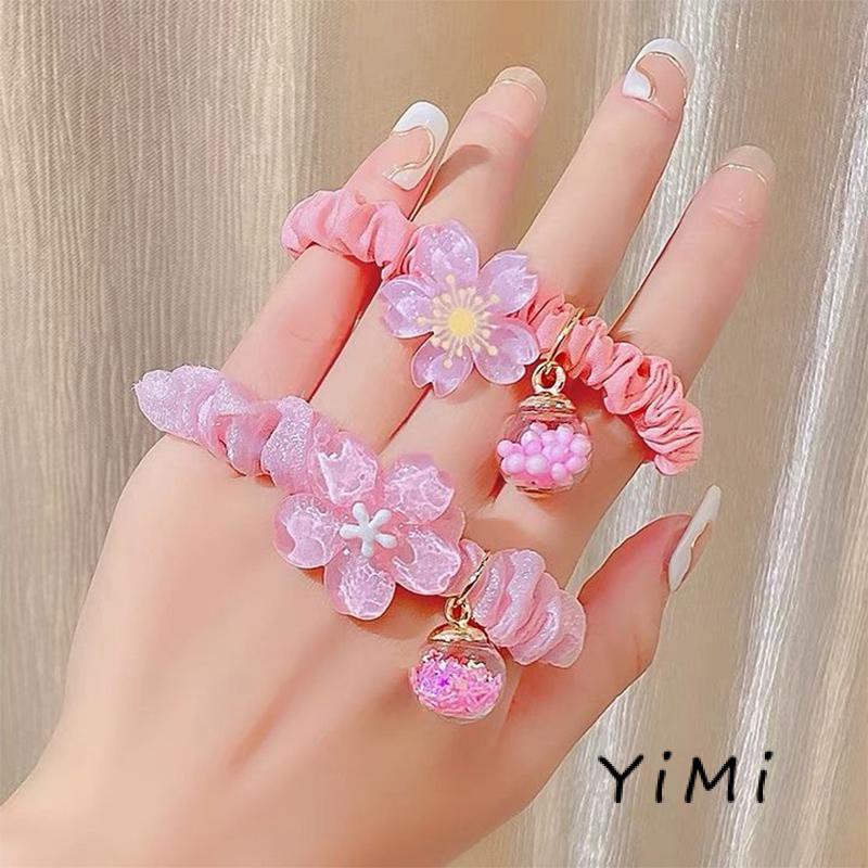 Dây Buộc Tóc Cao Su Đính Hoa Nhỏ Xinh Thời Trang Mùa Hè Cho Bạn Gái