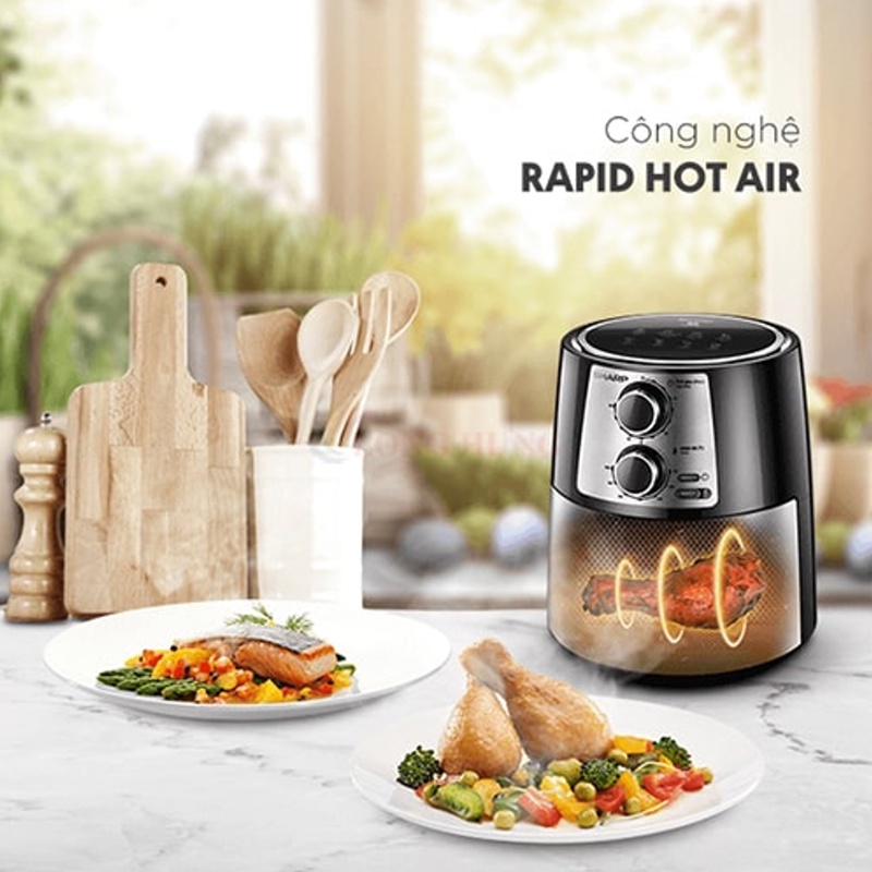 Nồi Chiên Không Dầu Sharp KFAF42MVST 4.2L✅ Bảo Hành Chính Hãng 12 Tháng