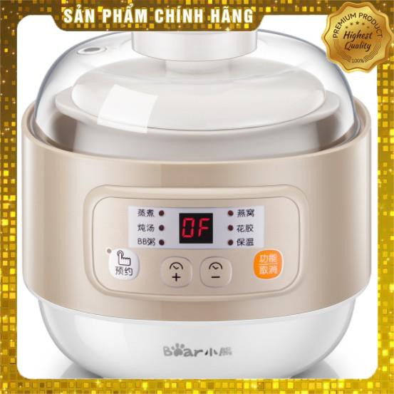 Nồi nấu cháo, ninh, hầm, hấp cách thủy Bear DDZ-A08D1, sử dụng gốm sứ cao cấp