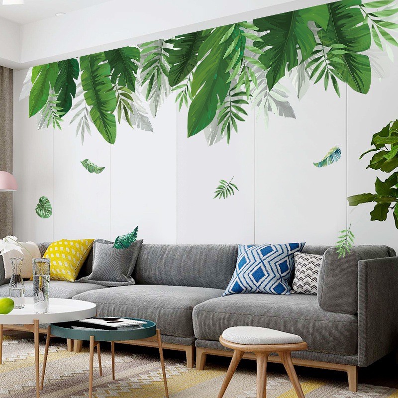 Decal dán tường mẫu tán lá xanh ( kt 1m5 cao 55cm)