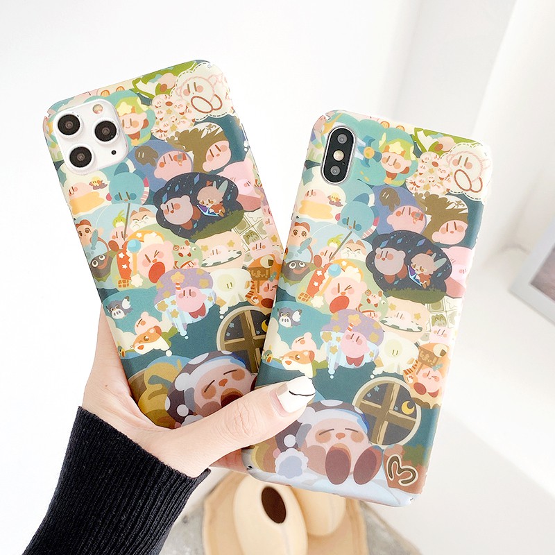 Ốp lưng iphone Kirby sơn dầu cứng 5/5s/6/6plus/6s/6splus/7/7plus/8/8plus/x/xr/xs/11/12/pro/max/plus/promax