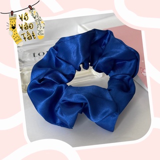 Buộc tóc scrunchies satin bóng