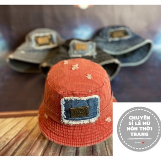 Nón bucket tai bèo jeans bụi