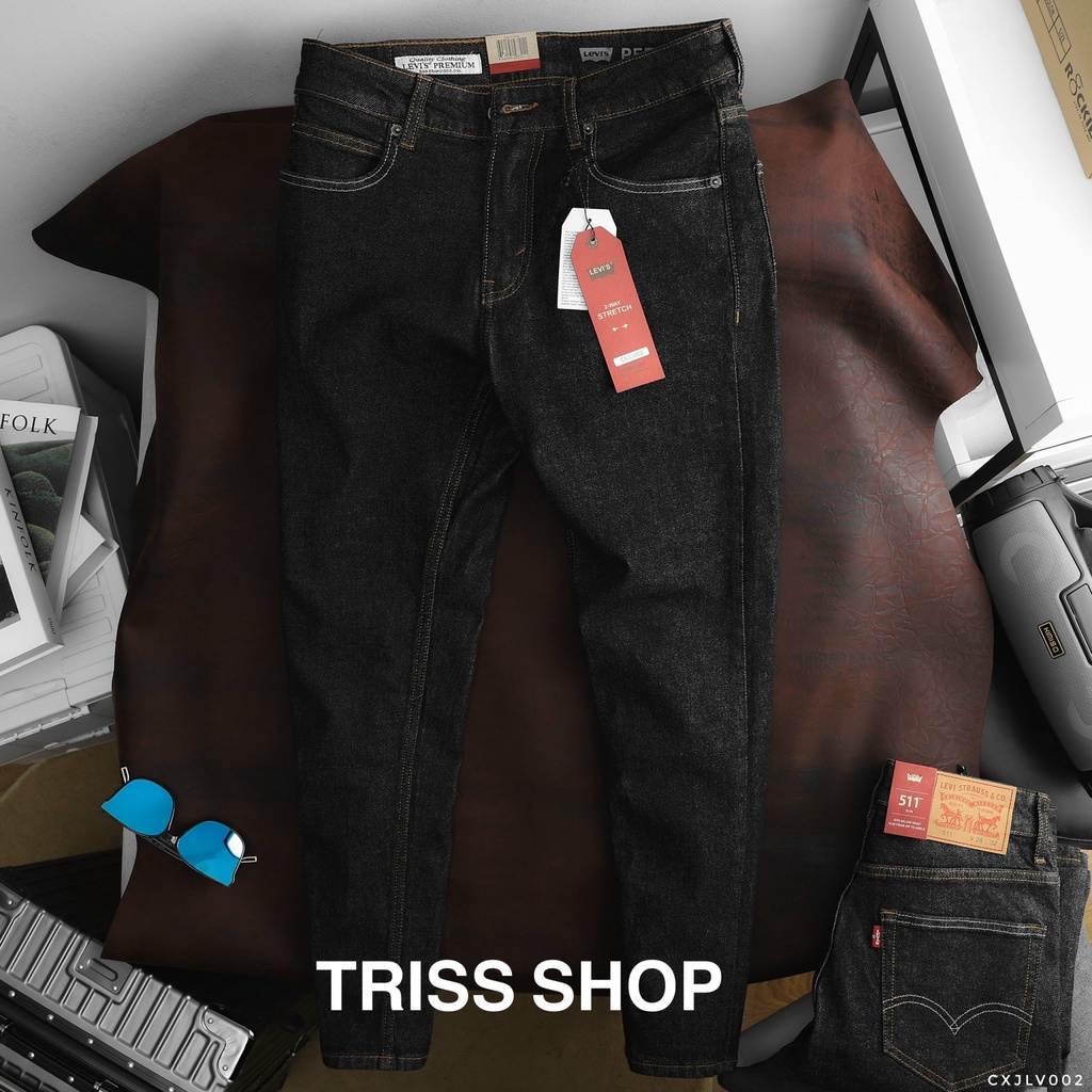Quần Jean Levi's Indigo Vải Co Dãn Cao Cấp Kiểu Dáng Slimfit
