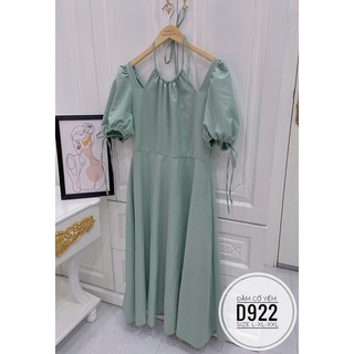 Bigsize Đầm maxi cổ yếm D922